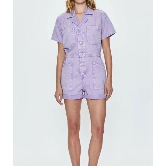 Pistola Lavender Short Sleeve Jumpsuit - Picture 8 of 10